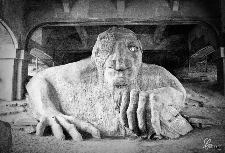 Fremont-troll-bw-textured
