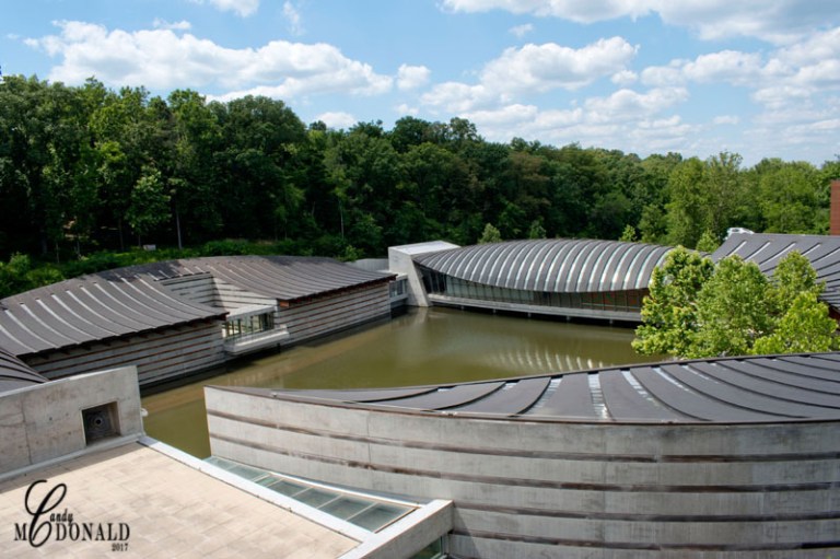 Looking down on museum