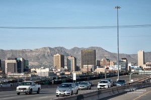 El Paso, TX as seen from westbound lanes of I-10