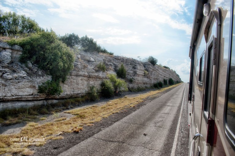 Passing through limestone walls on I-10