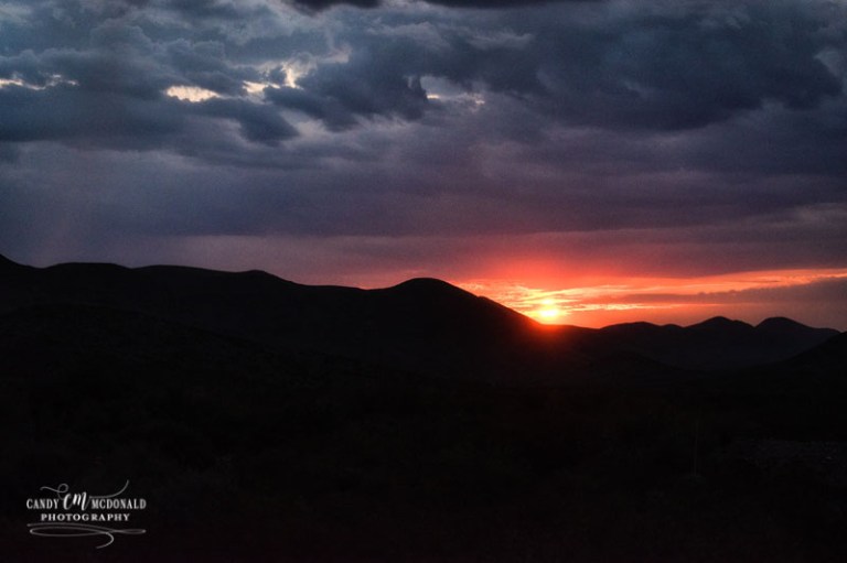 Sunrise over the mountains outside Van Horn, TX