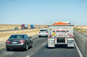 Truck carrying tomatoes