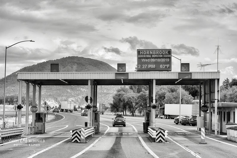 Agricultural inspection station at CA border